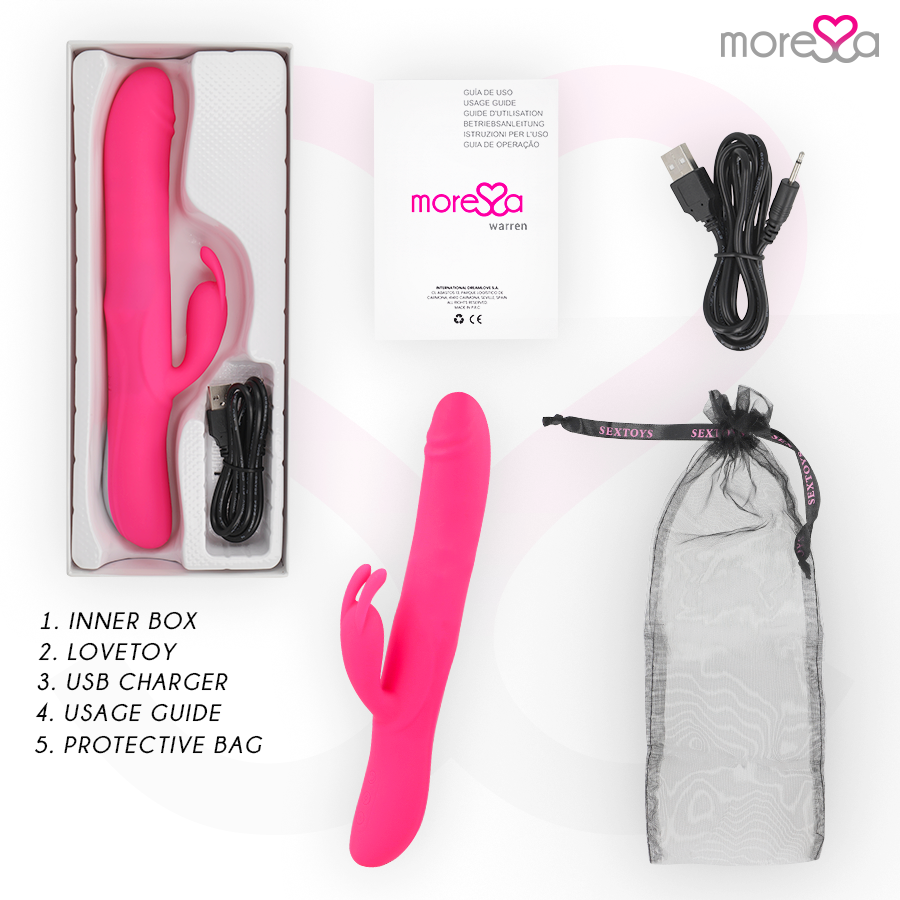 MORESSA Warren Premium Vibrator – 7 Modi, Rollfunktion, USB, wasserdicht für intensive Stimulation und Self-Love