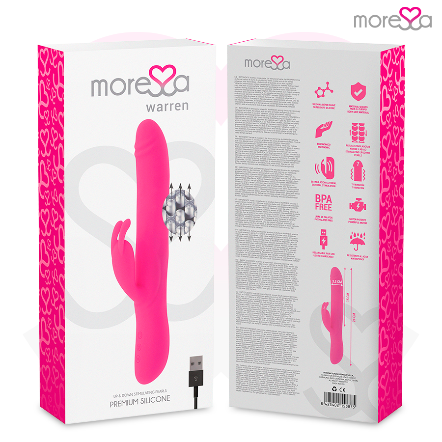 MORESSA Warren Premium Vibrator – 7 Modi, Rollfunktion, USB, wasserdicht Produktansicht und Details
