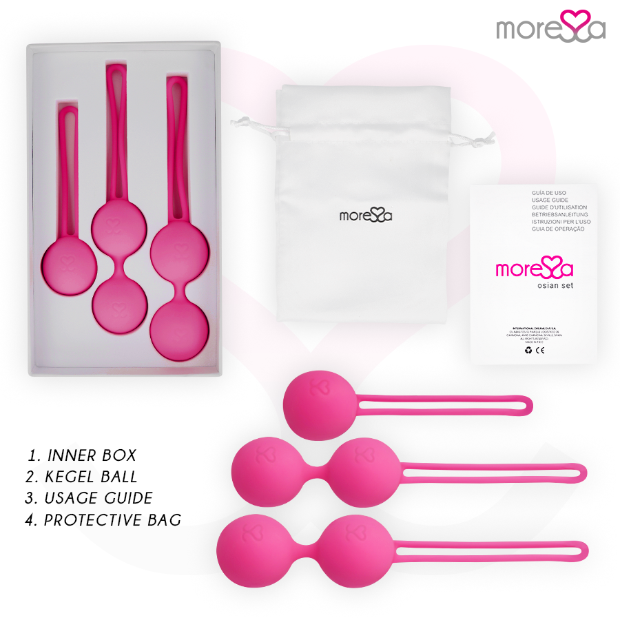 Chinesischen Kugeln SET PREMIUM ROSE SILIKON Set Produktansicht