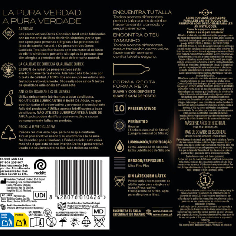 DUREX - TOTAL CONNECTION XL ULTRA FINE PLUS LATEXFREI 10 EINHEITEN – BDSM-Zubehör Bild 5