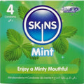 Skins Mint Premium-Kondome 4er-Pack – Minzgeschmack & Extra Geschmiert Kondome diskret online kaufen