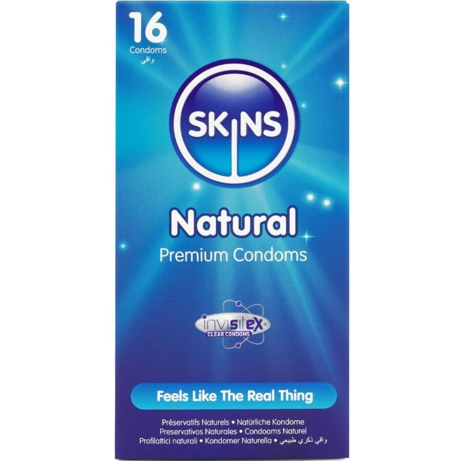 SKINS - NATÜRLICHE PREMIUM-KONDOME PACKUNG 16 Kondome diskret online kaufen