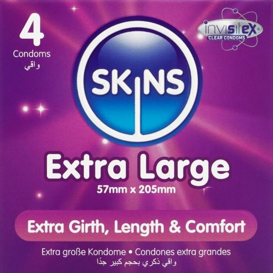 SKINS - EXTRA GROSSE PREMIUM-KONDOME PACKUNG 4 Kondome diskret online kaufen
