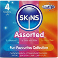 SKINS Premium Kondome 4er Pack – Ultradünn, Noppen & Klassisch mit Vanilleduft Kondome diskret online kaufen