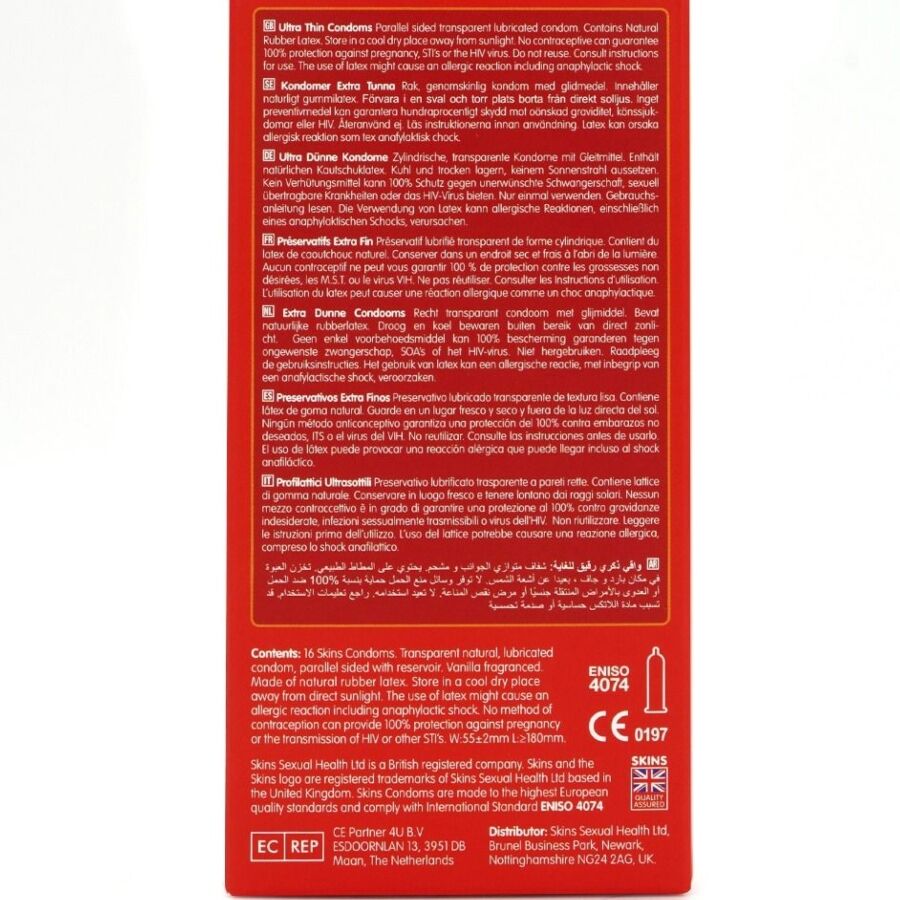 SKINS - ULTRADÜNNE PREMIUM-KONDOME PACKUNG 16 bei Secret Pulse im Erotikshop