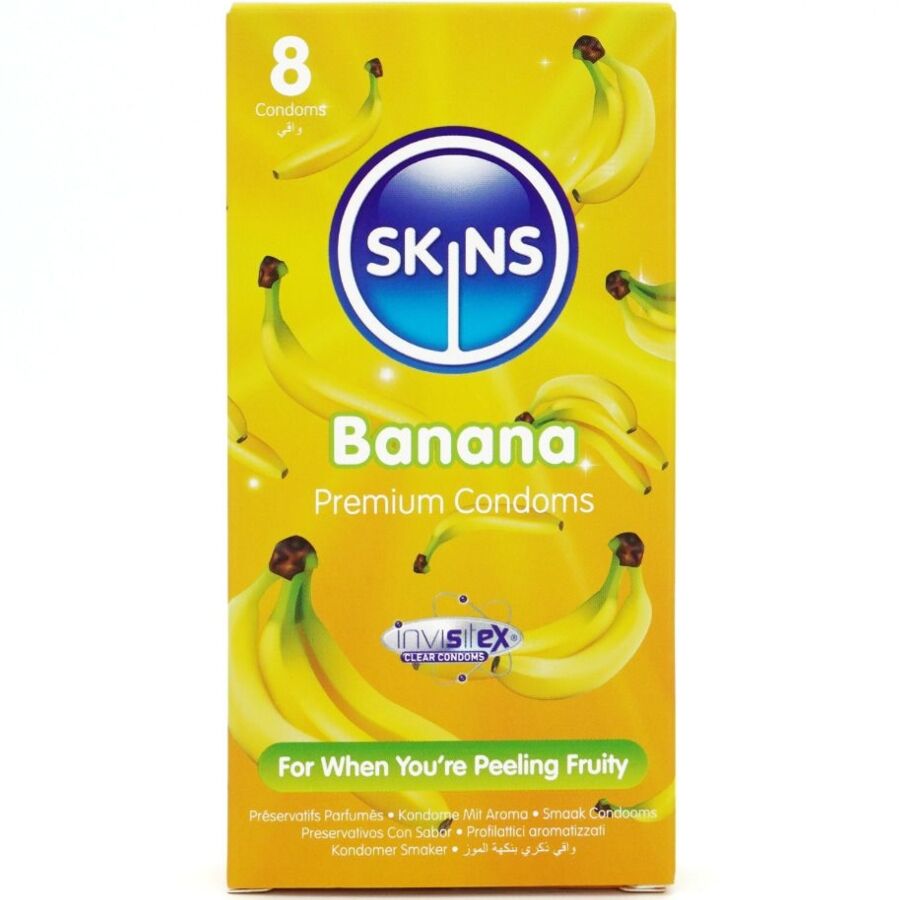 SKINS - BANANA PREMIUM KONDOME PACKUNG 8 Kondome diskret online kaufen