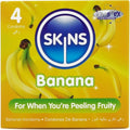 Skins Banana Premium-Kondome 4er-Pack – Bananengeschmack & Extra Geschmiert Kondome diskret online kaufen