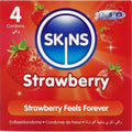 Skins Erdbeere Premium-Kondome 4er-Pack – Dezenter Erdbeergeschmack & Extra Geschmiert Kondome diskret online kaufen