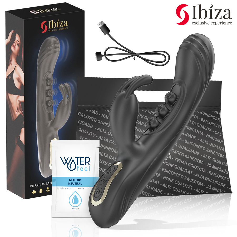 IBIZA Vibrierendes Rabbit Vibrator mit Pulsation – Wasserdicht & USB Rabbit Vibrator diskret online kaufen