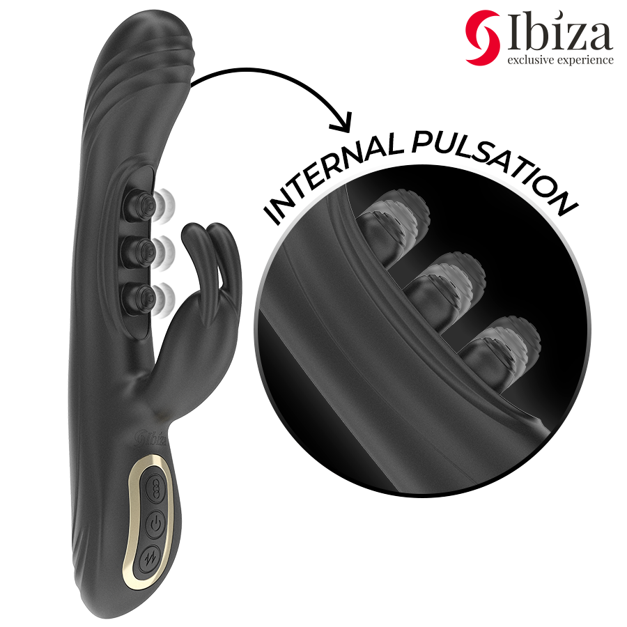 IBIZA Vibrierendes Rabbit Vibrator mit Pulsation – Wasserdicht & USB hochwertiges Sextoy bei Secret Pulse