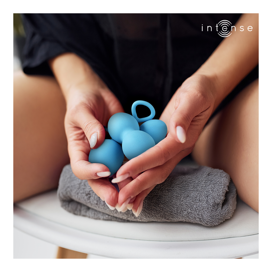 3er Set Liebeskugeln - Wasserdicht / BLAU Detailansicht bei Secret Pulse