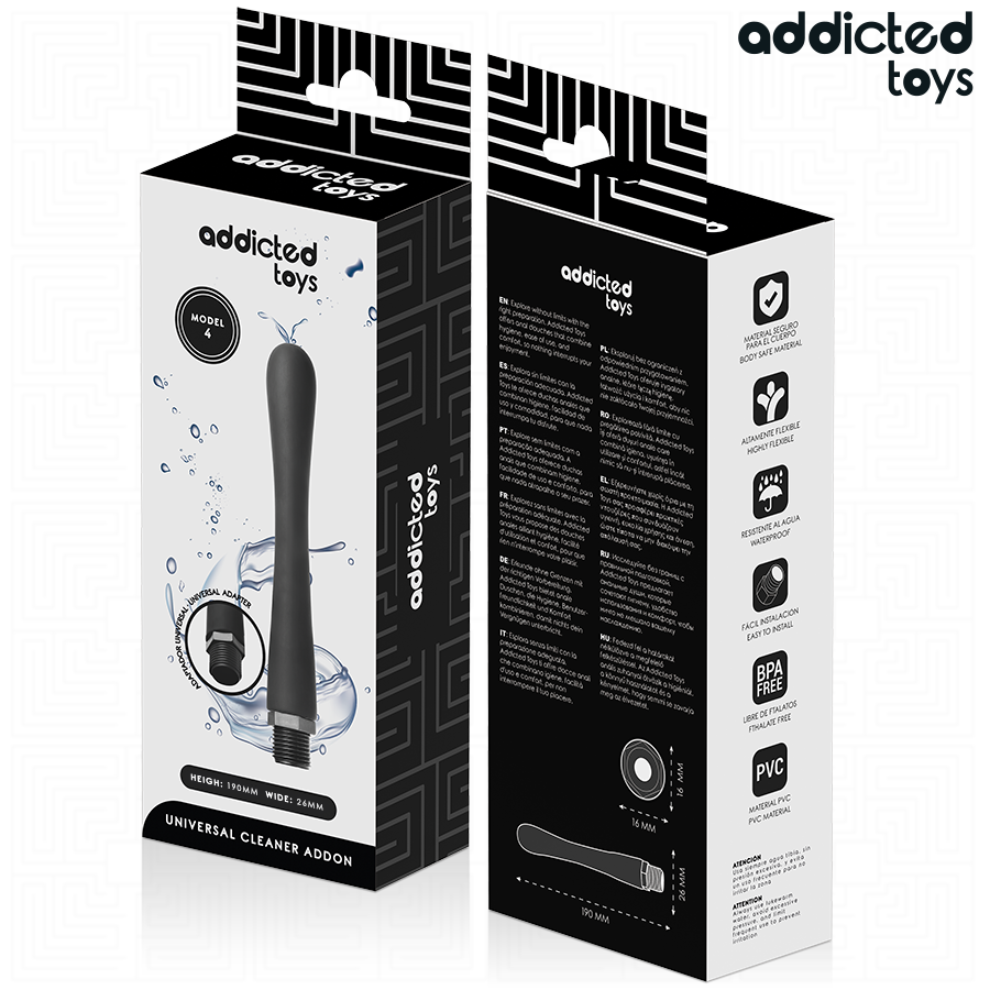 ADDICTED TOYS - ANAL CLEANER MIT UNIVERSALADAPTER MODELL 4 Produktansicht und Details