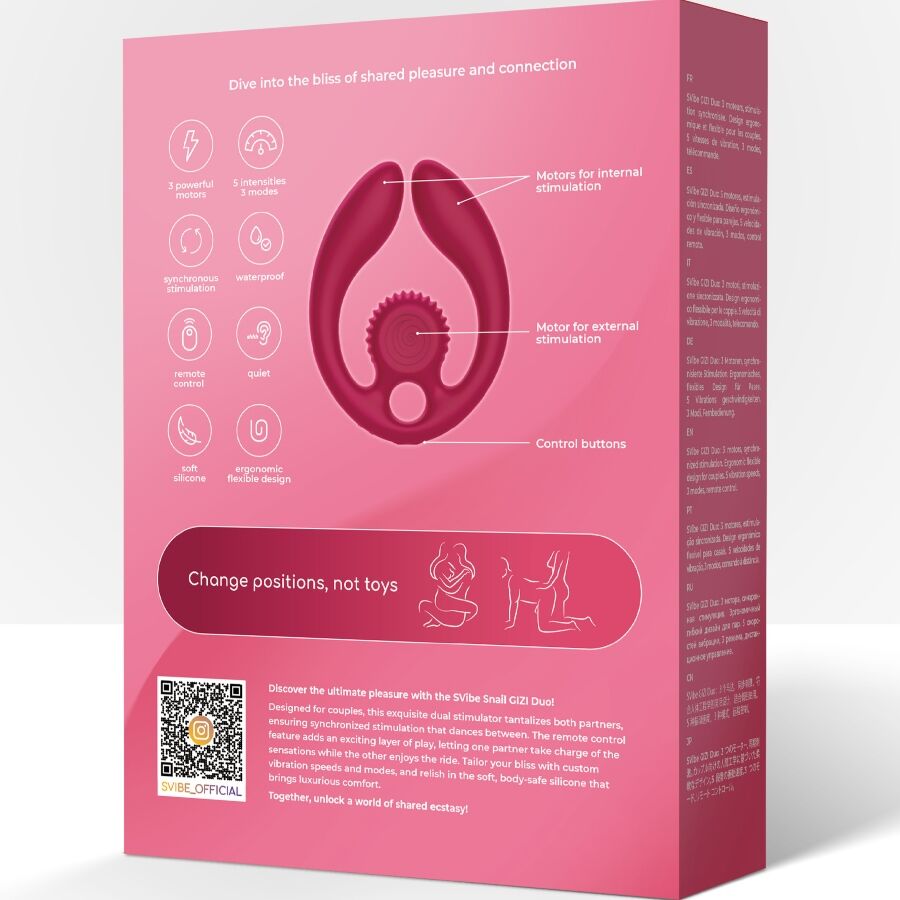 SNAIL VIBE - GIZI DUO PAARSTIMULATOR FERNBEDIENUNG BURGUND für sinnliche Momente