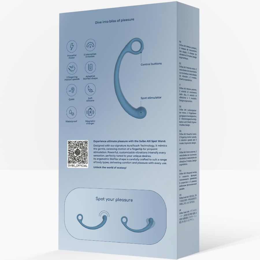 SNAIL VIBE - AXI VIBRIERENDER MASSAGESTAB BLAU – Vibrator Bild 7