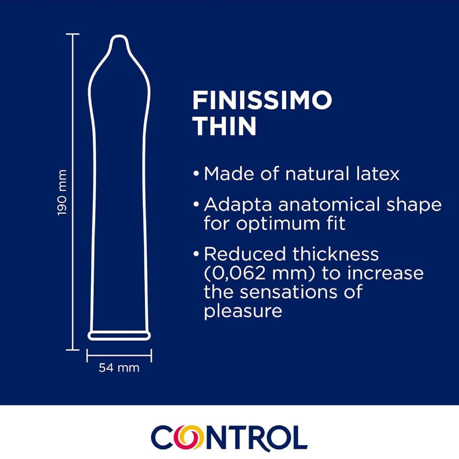 Control Finissimo Senso Kondome 144 Stück – extra dünn & glatt für Schutz und angenehmes Gefühl