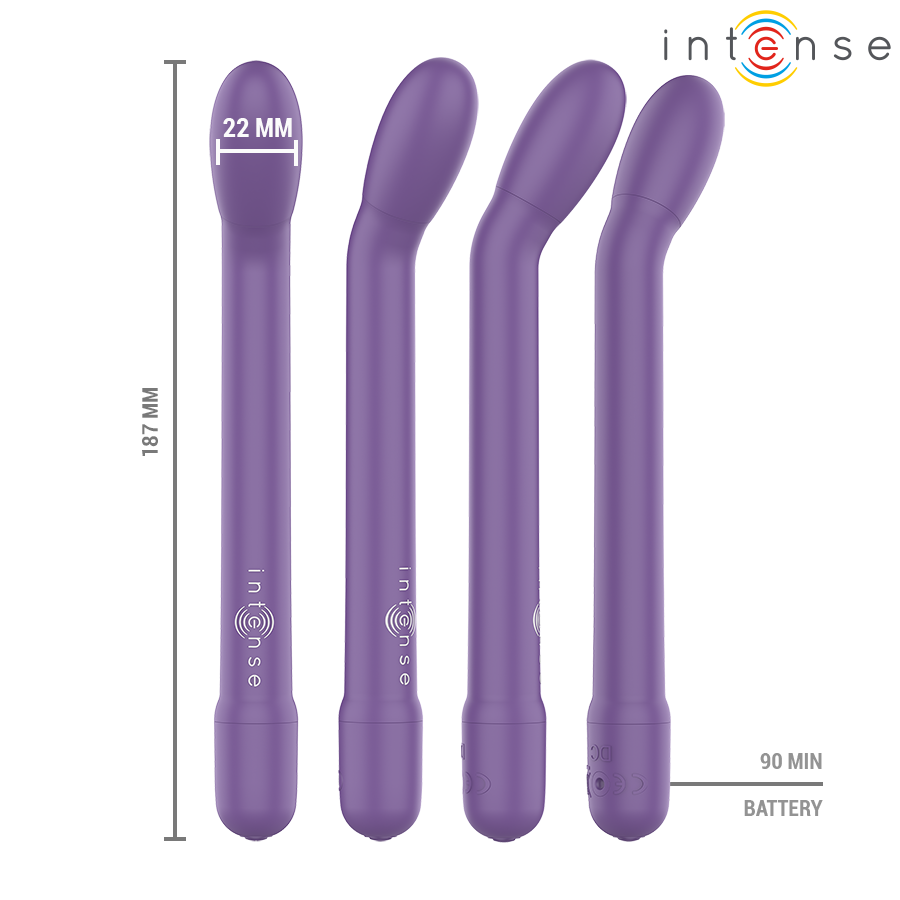 INTENSE - KARLIE WIEDERAUFLADBARER G-SPOT-STIMULATOR LILA Produktansicht und Details