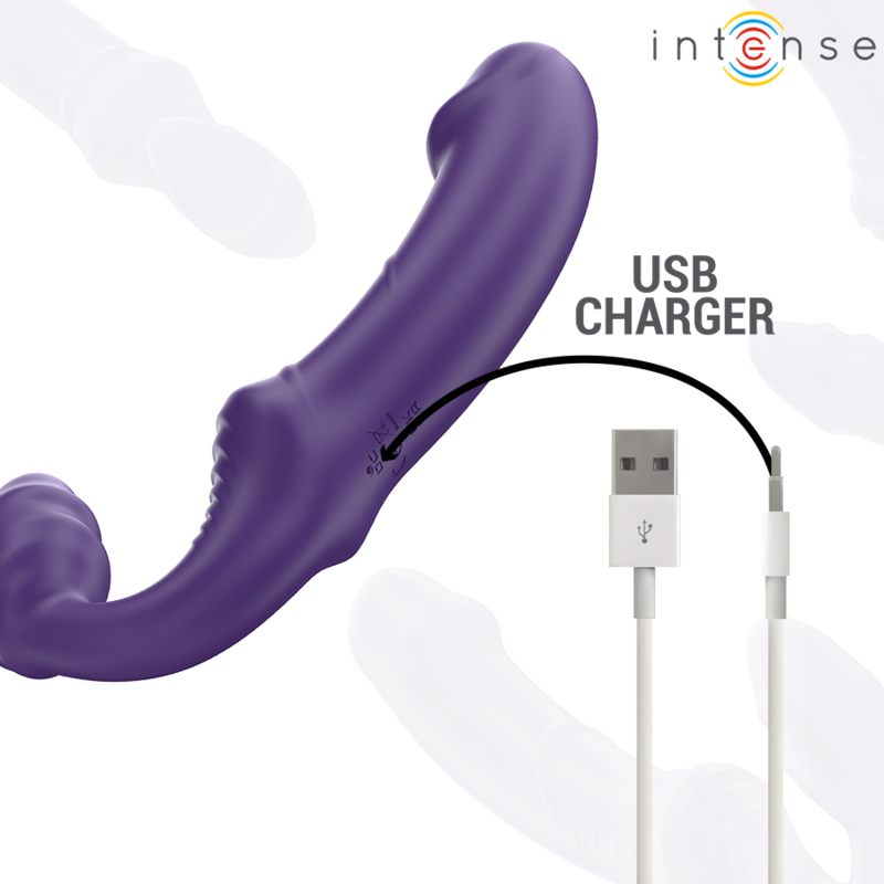 INTENSE - JILL DOPPELVIBRATOR 20 CM LILA FERNBEDIENUNG für intensive Stimulation und Self-Love