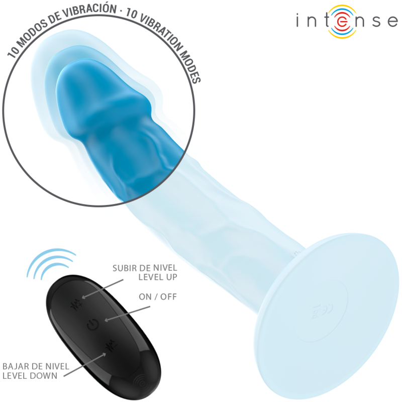 Intense Phoebe Realistischer Vibrator 19 cm – 10 Vibrationsmodi, Fernbedienung, wasserdicht hochwertiges Sextoy bei Secret Pulse