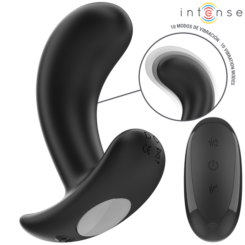 INTENSE CHANDLER Analplug Schwarz – 10 Vibrationsmodi mit Fernbedienung | Secret Pulse Produktansicht und Details