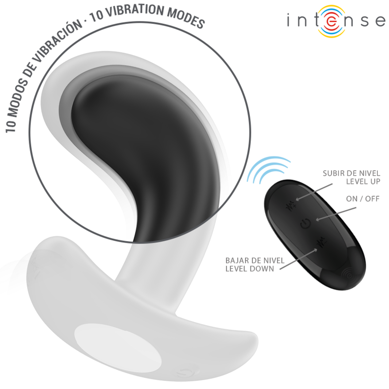 INTENSE CHANDLER Analplug Schwarz – 10 Vibrationsmodi mit Fernbedienung | Secret Pulse hochwertiges Intimtoy