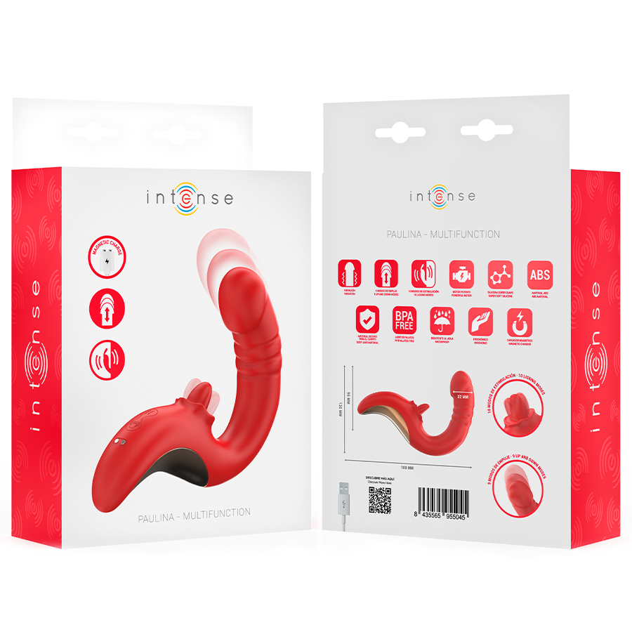 Intense Paulina U-Form Vibrator – G-Punkt & Klitoris Stimulator, wasserdicht, USB hochwertiges Sextoy bei Secret Pulse