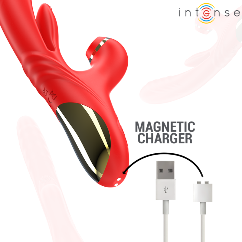 INTENSE - KAROL MULTIFUNKTIONSVIBRATOR STOSS & STIMULATION & STIMULIERENDE WELLEN ROT für intensive Stimulation und Self-Love