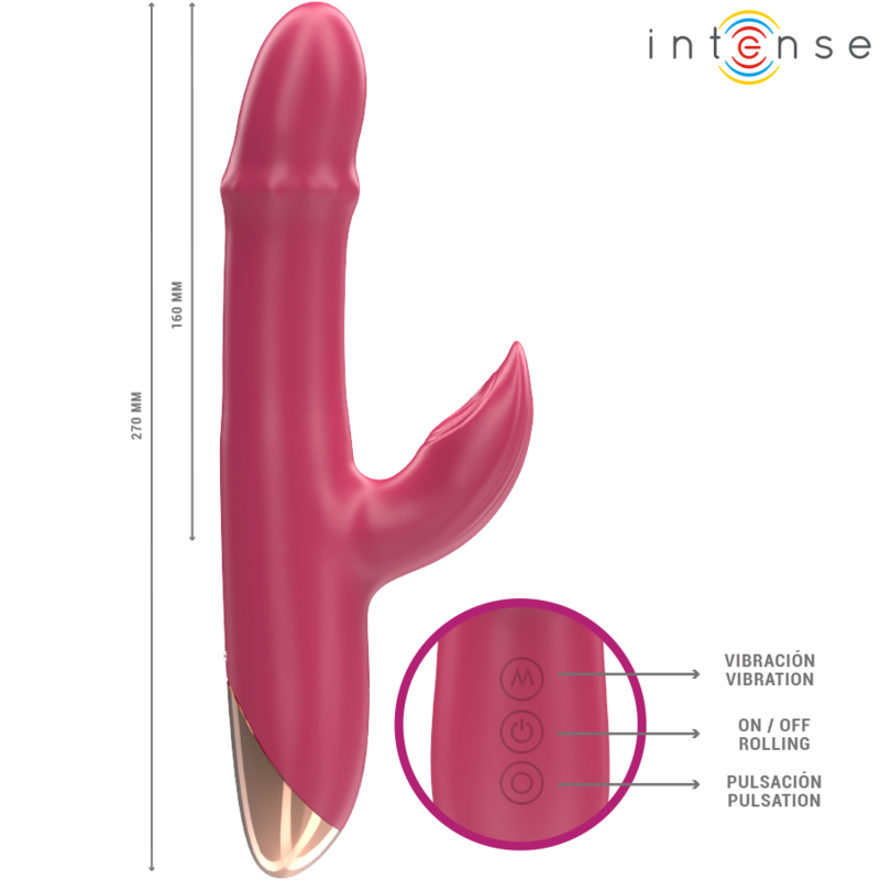 INTENSE - CHLOE MULTIFUNKTIONSVIBRATOR 3 IN 1 ROT Vibrator diskret online kaufen