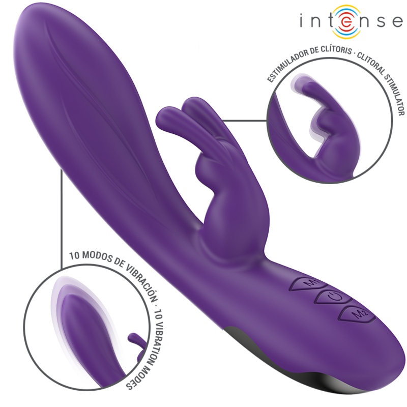 Intense Randall Rabbit Vibrator Lila – 10 Vibrationen, G-Punkt & Klitoris für intensive Stimulation und Self-Love