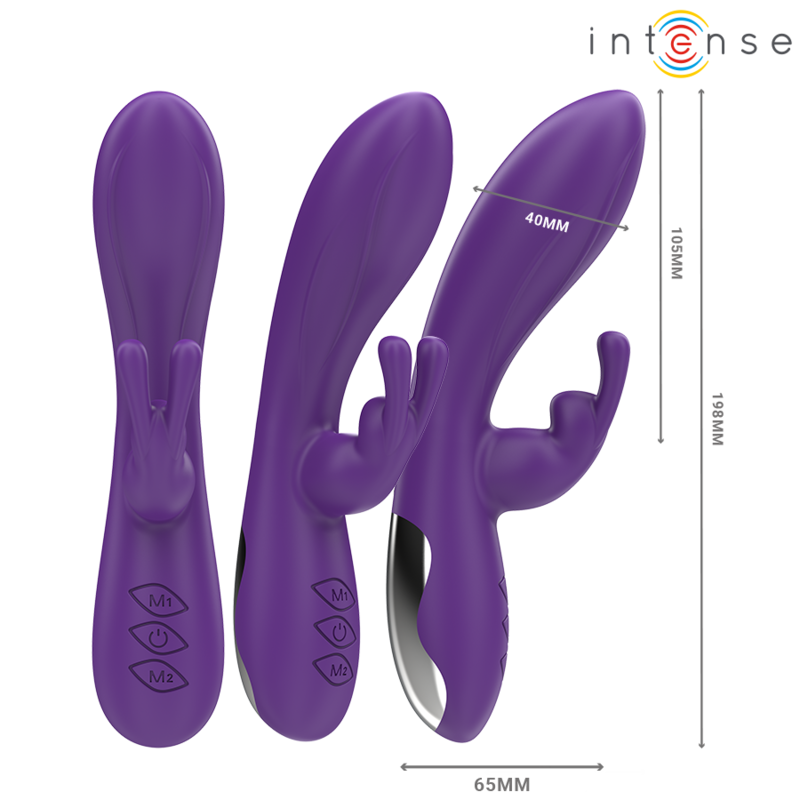 Intense Randall Rabbit Vibrator Lila – 10 Vibrationen, G-Punkt & Klitoris Produktansicht und Details