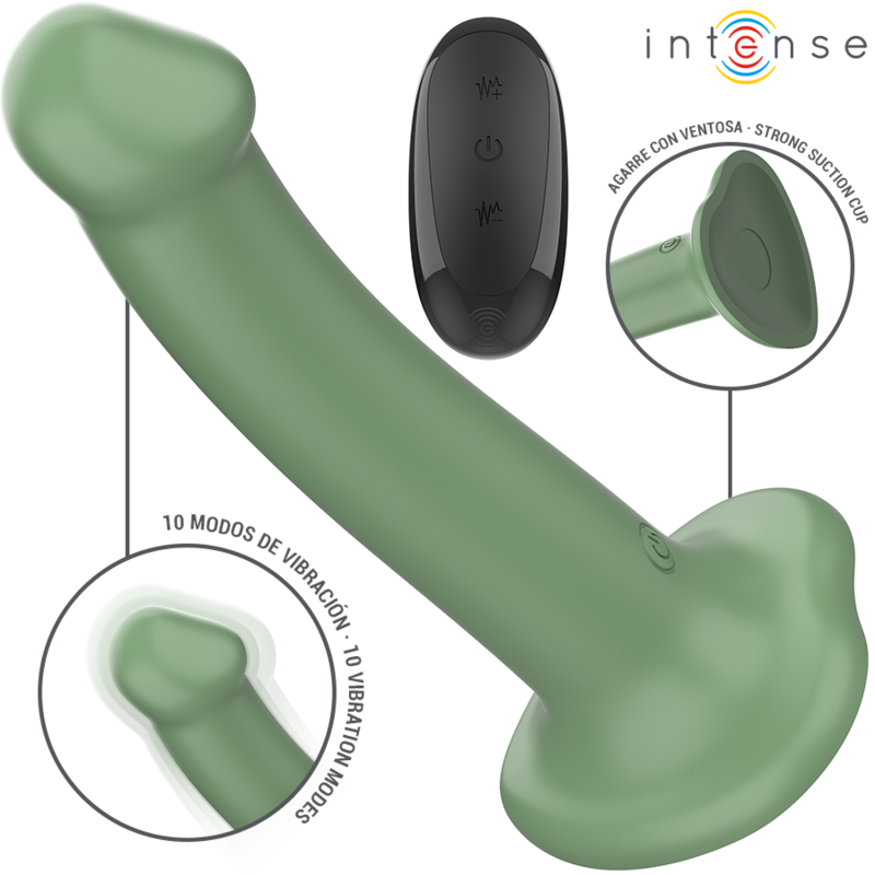 INTENSE - BECCA VIBRATOR MIT SAUGNAPF 10 VIBRATIONEN GRÜNE FERNBEDIENUNG für intensive Stimulation und Self-Love