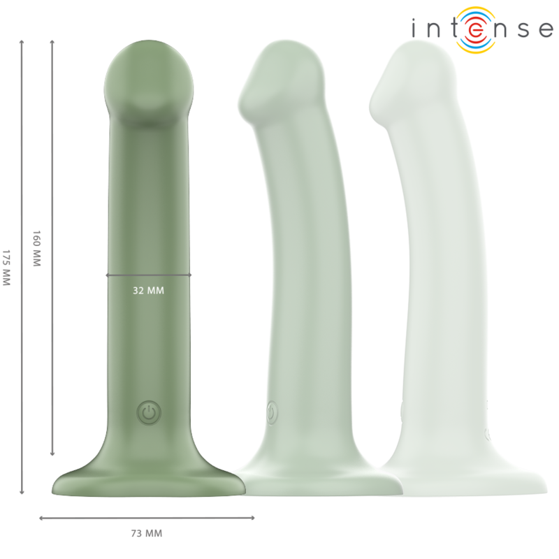 INTENSE - BECCA VIBRATOR MIT SAUGNAPF 10 VIBRATIONEN GRÜNE FERNBEDIENUNG Produktansicht und Details