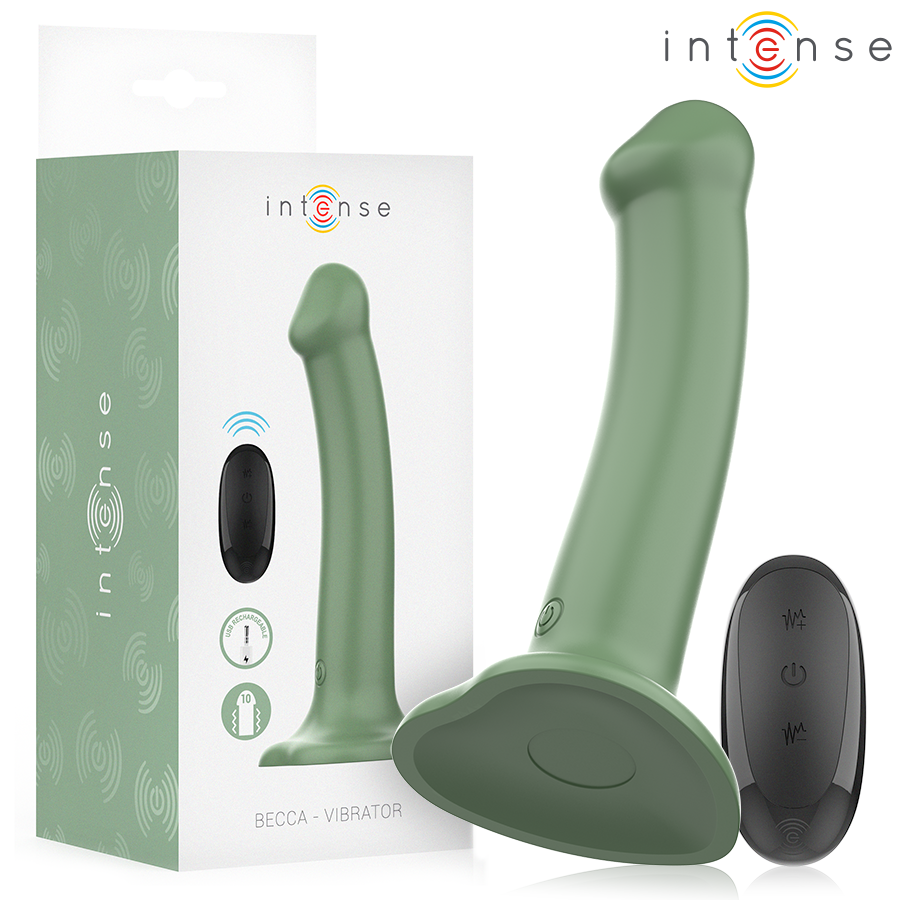 INTENSE - BECCA VIBRATOR MIT SAUGNAPF 10 VIBRATIONEN GRÜNE FERNBEDIENUNG Vibrator diskret online kaufen
