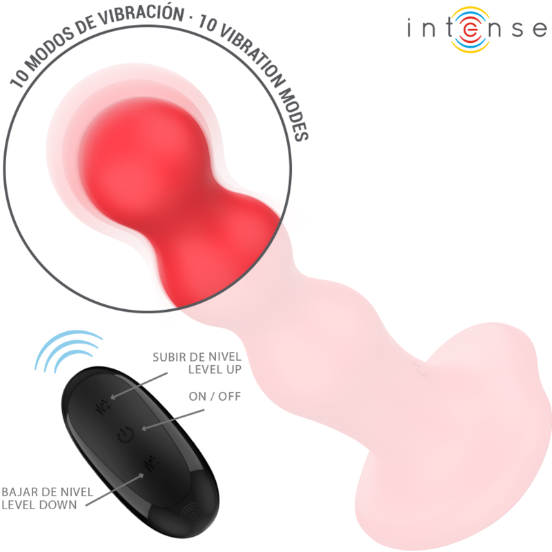 INTENSE - CODY VIBRATOR MIT SAUGNÄPFEN ROTE FERNBEDIENUNG hochwertiges Sextoy bei Secret Pulse