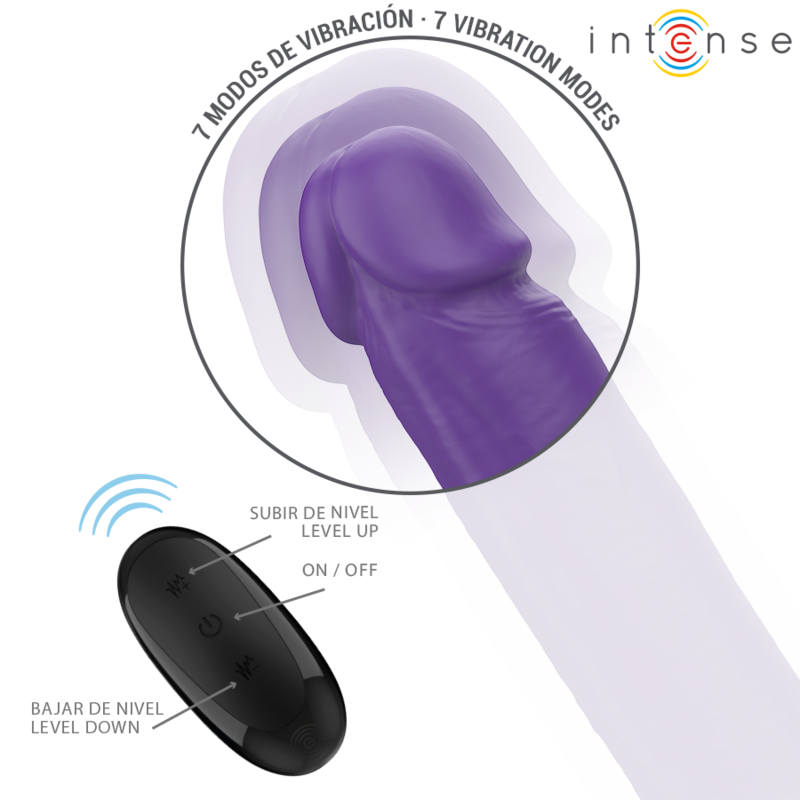 INTENSE - GUNTER DILDO DOPPELVIBRATOR 40 CM LILA FERNBEDIENUNG bei Secret Pulse im Erotikshop