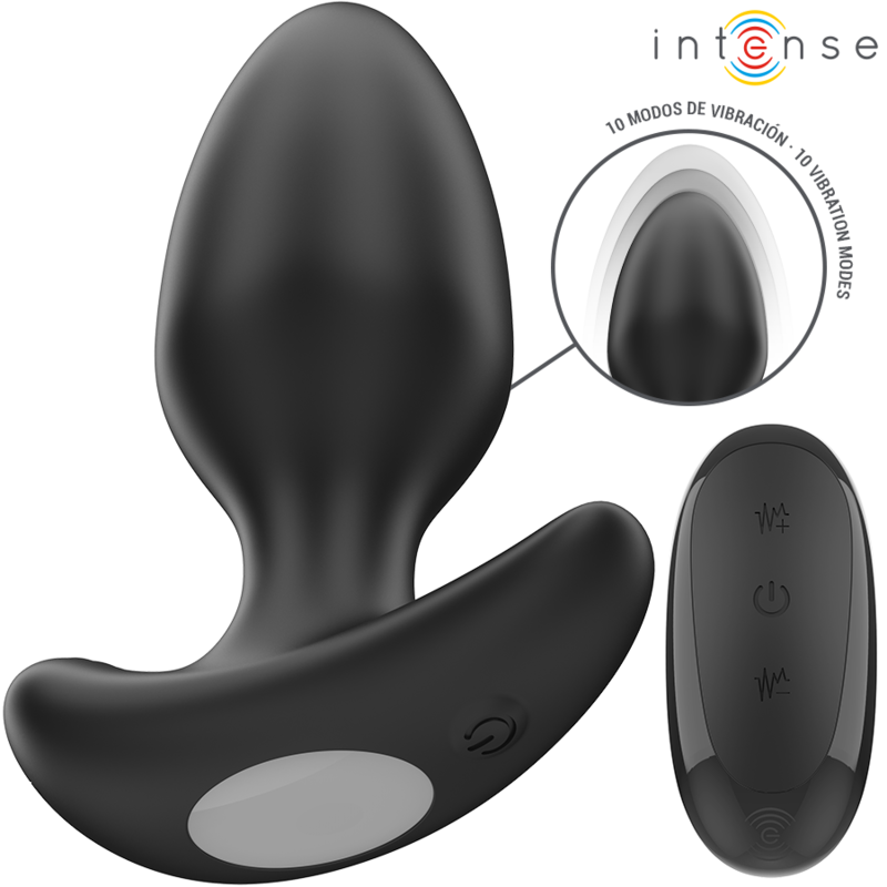 INTENSE JOEY Analplug Schwarz – 10 Vibrationsmodi mit Fernbedienung | Secret Pulse Produktansicht und Details