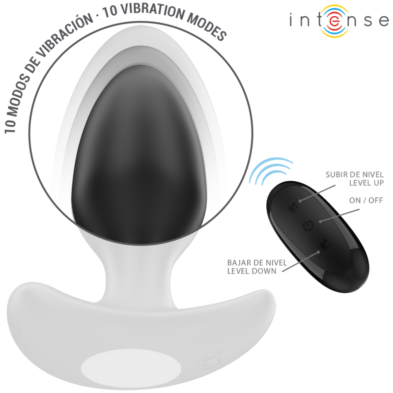 INTENSE JOEY Analplug Schwarz – 10 Vibrationsmodi mit Fernbedienung | Secret Pulse hochwertiges Intimtoy