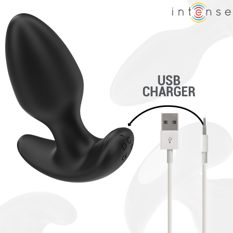 INTENSE JOEY Analplug Schwarz – 10 Vibrationsmodi mit Fernbedienung | Secret Pulse Analplug diskret online kaufen