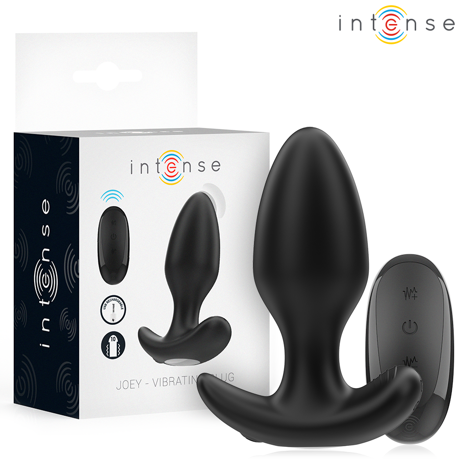 INTENSE JOEY Analplug Schwarz – 10 Vibrationsmodi mit Fernbedienung | Secret Pulse Analplug diskret online kaufen