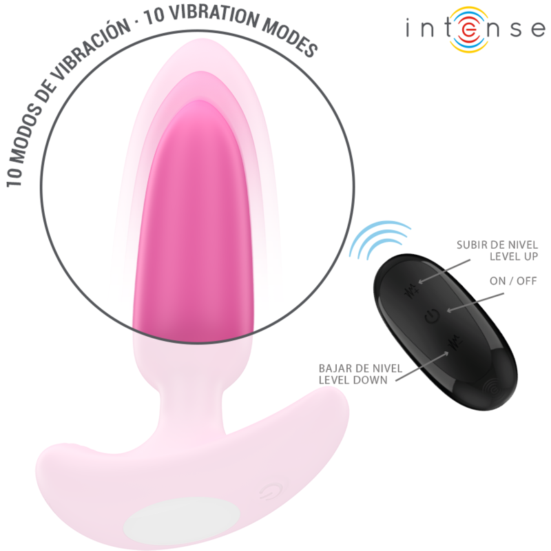 INTENSE ROSS Analplug Rosa – 10 Vibrationsmodi mit Fernbedienung | Secret Pulse hochwertiges Intimtoy