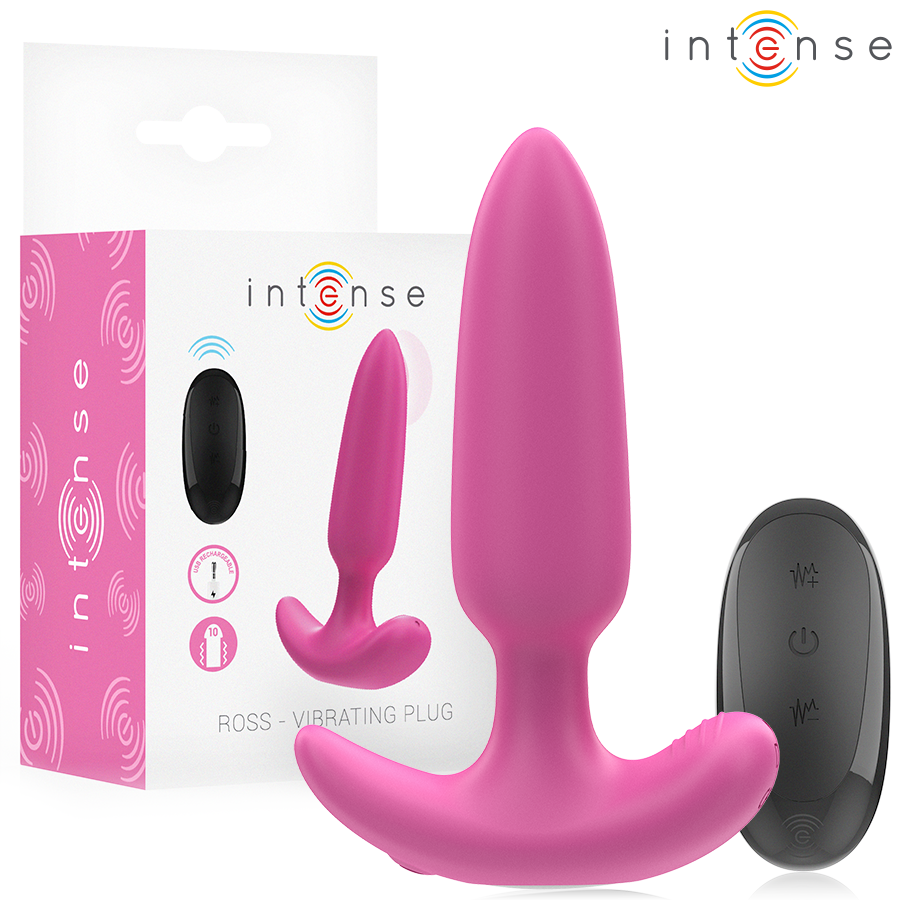 INTENSE ROSS Analplug Rosa – 10 Vibrationsmodi mit Fernbedienung | Secret Pulse Analplug diskret online kaufen