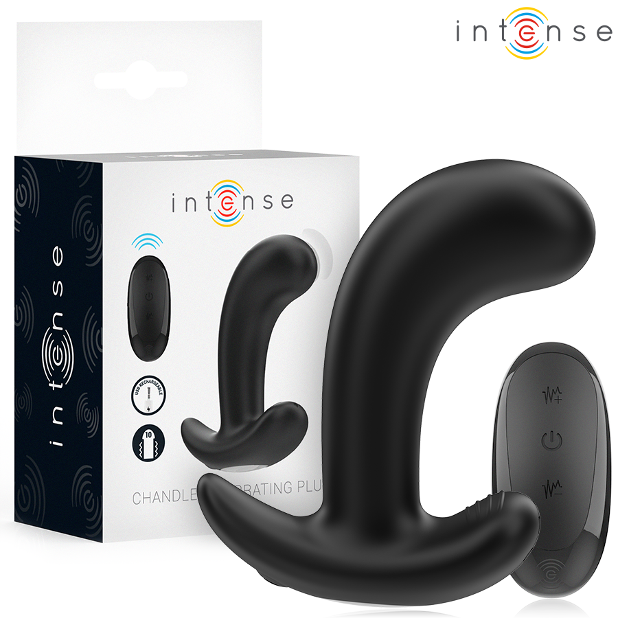 INTENSE CHANDLER Analplug Schwarz – 10 Vibrationsmodi mit Fernbedienung | Secret Pulse Analplug diskret online kaufen