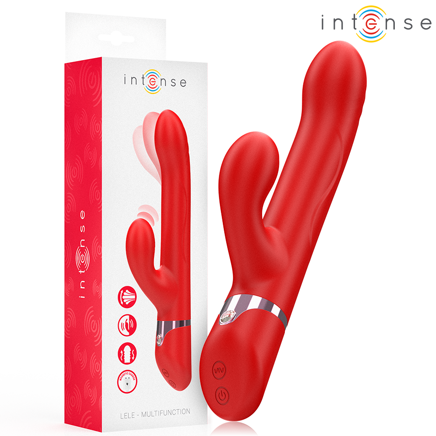 INTENSE - LELE MULTIFUNKTIONSVIBRATOR ROTIEREND & OSZILLATION & STIMULATION ROT Vibrator diskret online kaufen