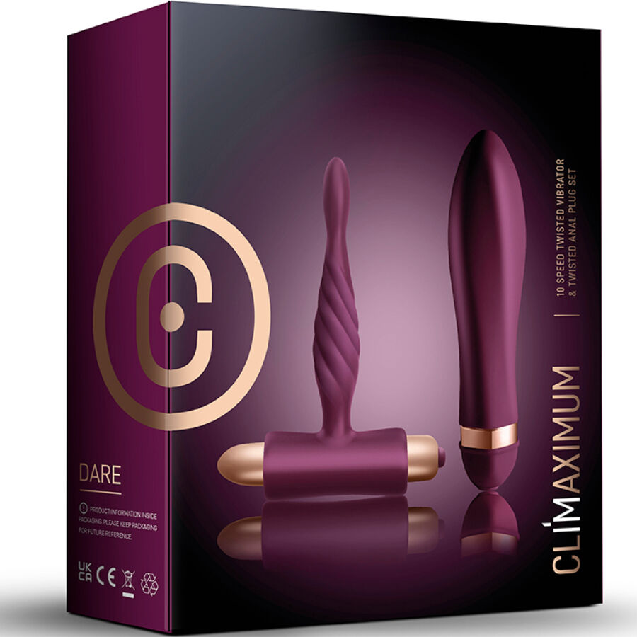 CLIMAXIMUM - DARE KIT TWISTED VIBRATOR + ANAL PLUG ANFÄNGER für sinnliche Momente