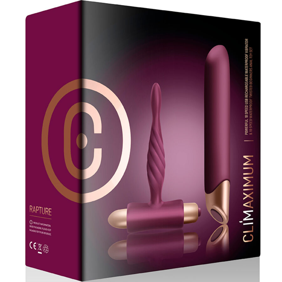 Climaximum Rapture Kit – Vibrator Classic & Anfänger-Analplug | USB + Batterie | Secret Pulse für sinnliche Momente
