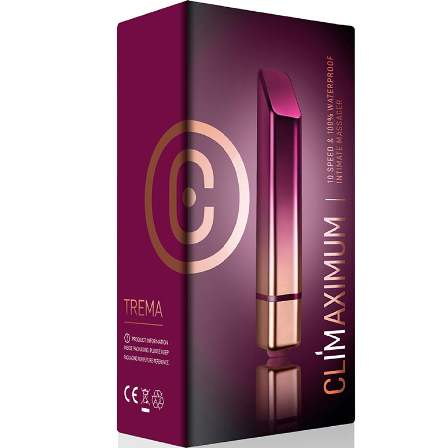 CLIMAXIMUM TREMA Lipstick Bullet Vibrator – 10 Intensitätsstufen, Wasserdicht, Diskret Produktansicht und Details