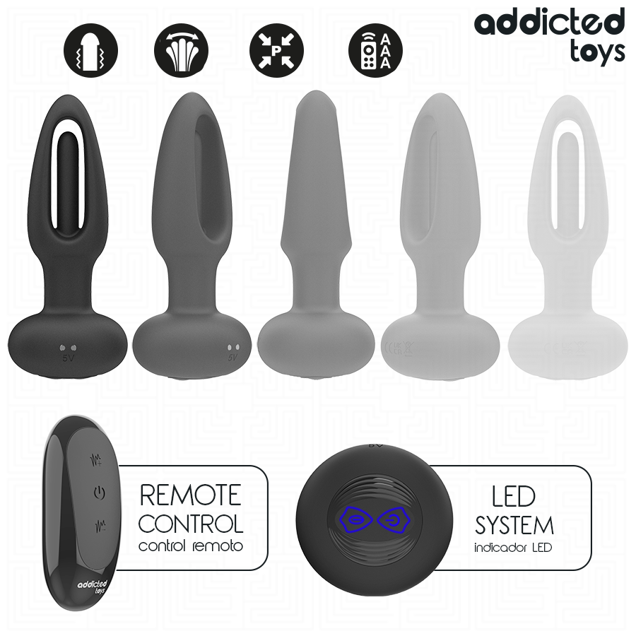 Addicted Toys Analplug mit Vibrierender Zunge & Fernbedienung | Secret Pulse hochwertiges Intimtoy