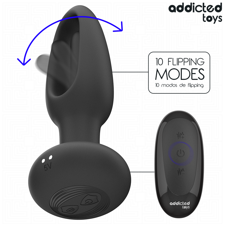 Addicted Toys Analplug mit Vibrierender Zunge & Fernbedienung | Secret Pulse für sinnliche und diskrete Momente
