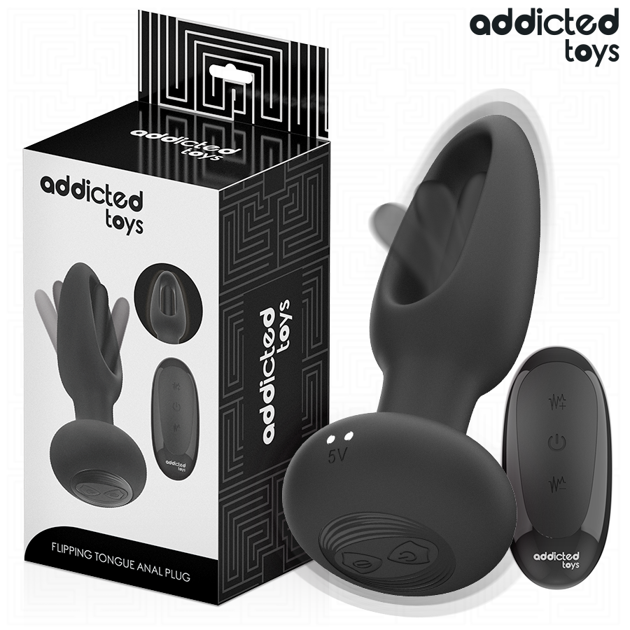 Addicted Toys Analplug mit Vibrierender Zunge & Fernbedienung | Secret Pulse Analplug diskret online kaufen