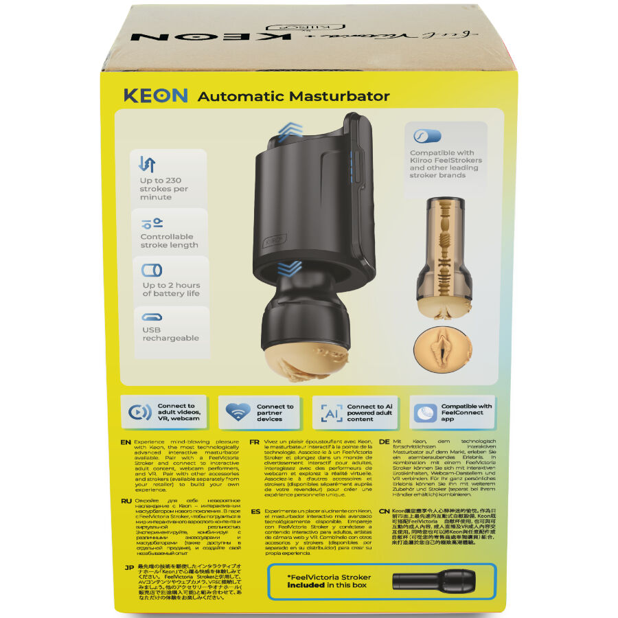 KIIROO - KEON WIFI COMBO VICTORIA JUNE AUTOMATISCHER MASTURBATOR + FEEL STROKER Produktansicht und Details