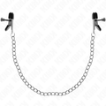 KINK Flache Kette Nippelklemmen Silber 34 cm – Verstellbare BDSM Brustklemmen | Secret Pulse Nippelklemme diskret online kaufen